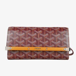 Goyard Monte-Carlo Mini Burgundy Goyardine Canvas Phone Case